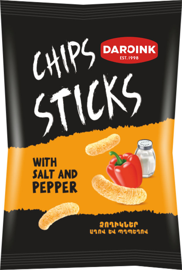 Sticks with salt and pepper