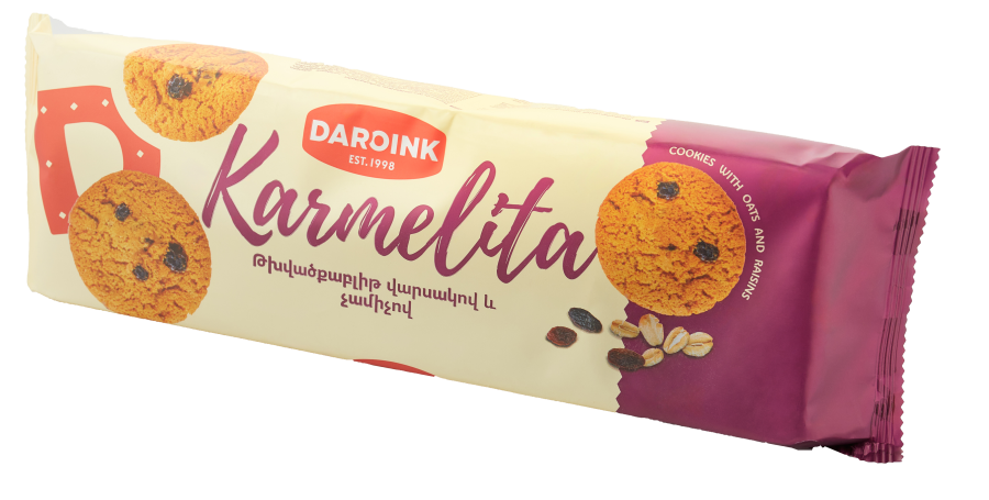  "Karmelita" cookie with oatmeal and raisins