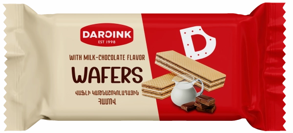 Вафли с шоколадно-молочной начинкой