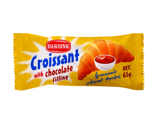 Croissant with chocolate filling
