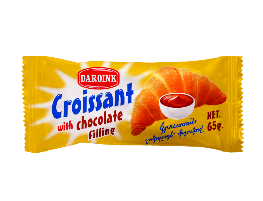 Croissant with chocolate filling