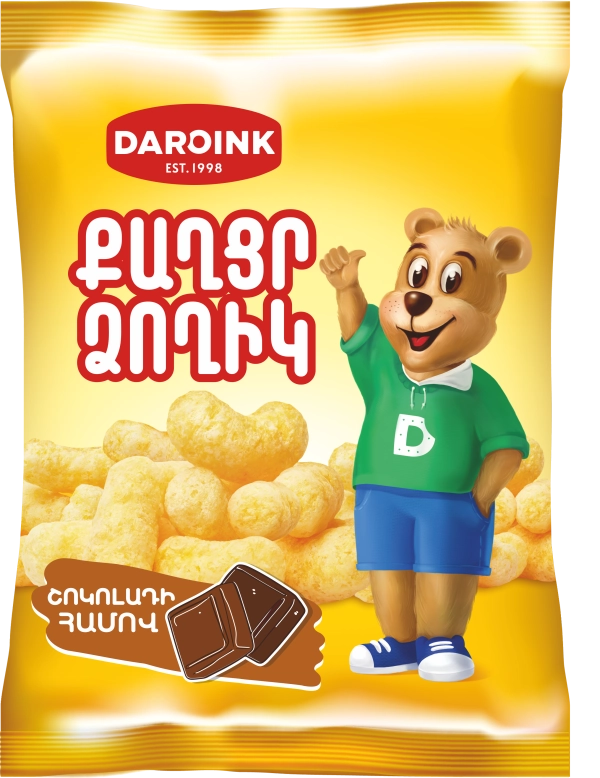 Sweet sticks with chocolate flavor