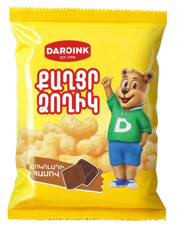 Sweet sticks with chocolate flavor