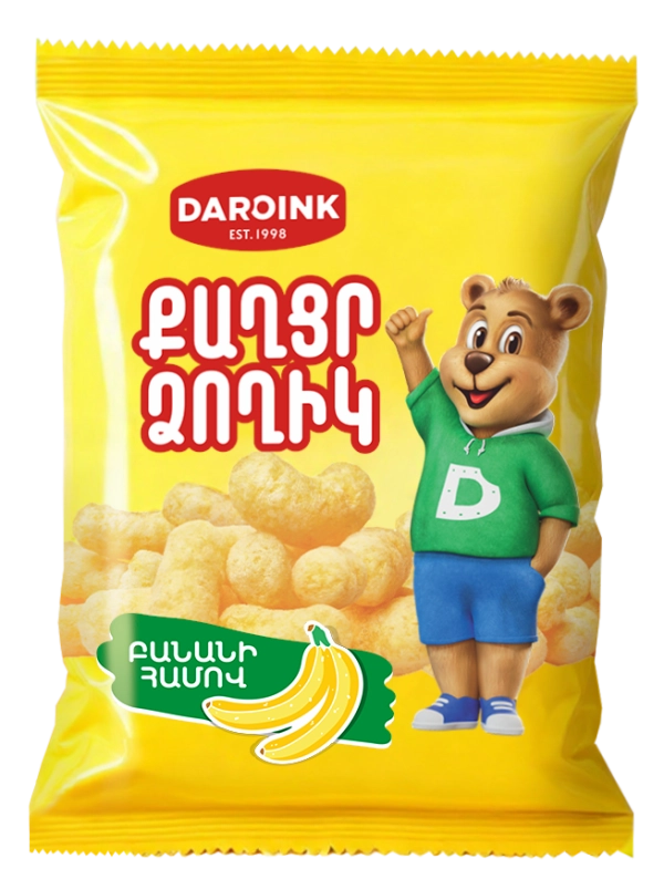 Sweet sticks with banana flavor