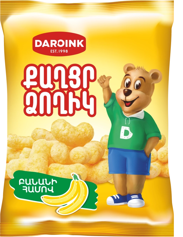 Sweet sticks with banana flavor