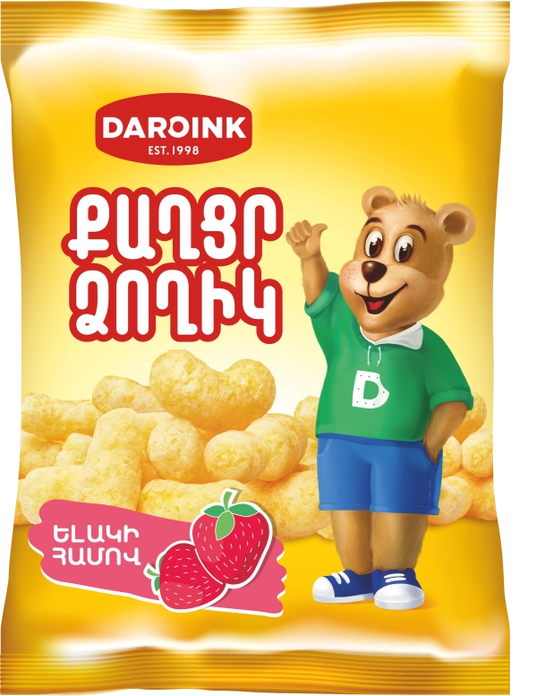 Sweet sticks with strawberry flavor