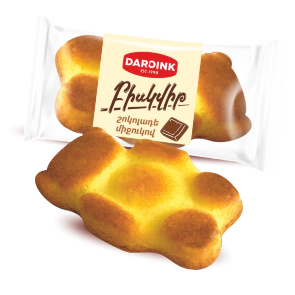 Biscuit  "Muffy Bear" with chocolate filling