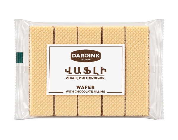 Waffle with chocolate flavor