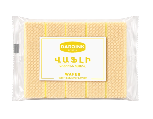 Waffle with lemon flavor