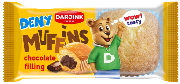 Muffins with chocolate filling flavor