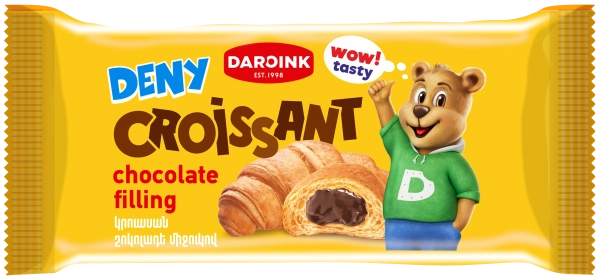 Croissant with chocolate flavor filling
