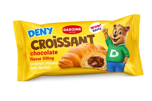 Croissant with chocolate flavor filling