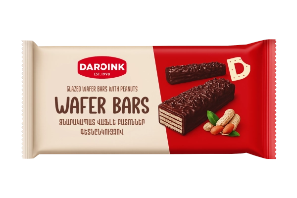 Ջնարակապատ վաֆլե բատոններ գետնընկույզով